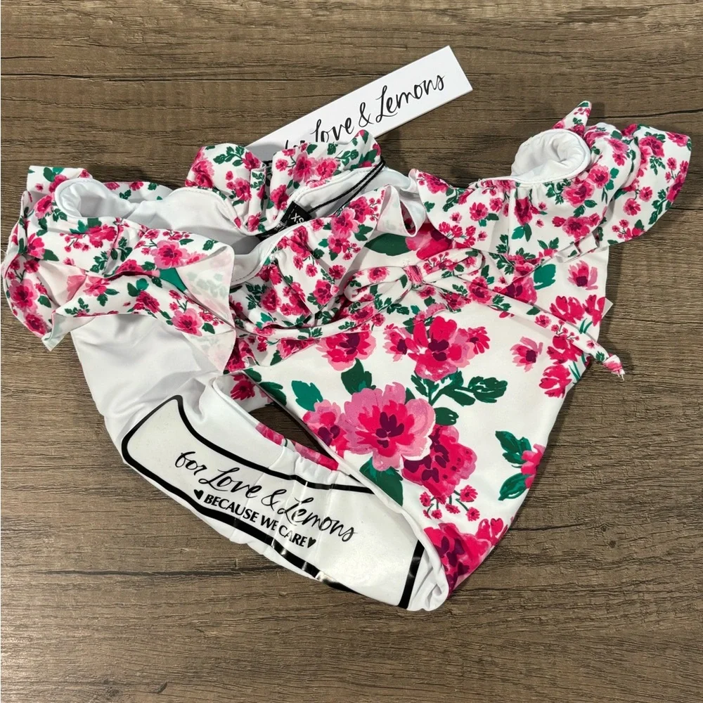 For Love & Lemons - NWT XS Carnation Ruffle Bikini Bottom - Picture 5 of 6